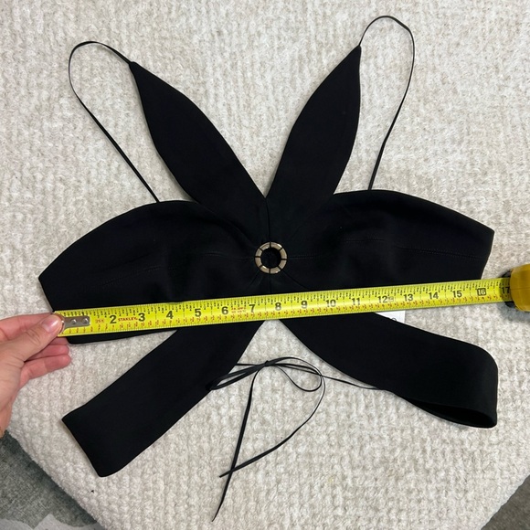 NWT Ronny Kobo Nooshie flower leaf Top black ($378) - Medium - Picture 6 of 9